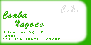 csaba magocs business card